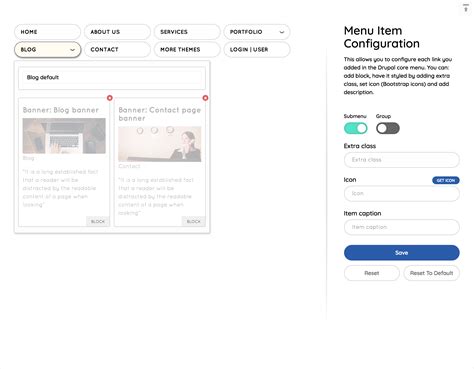 Drupal Mega Menu .